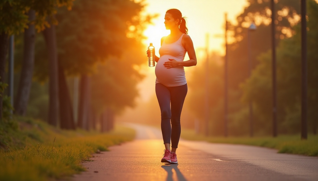 Woman walking while wearing Asian shoes.