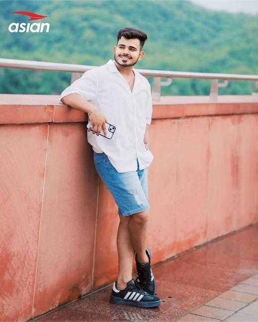 Asian Urban-13 sneakers with stylish outfit idea for men.