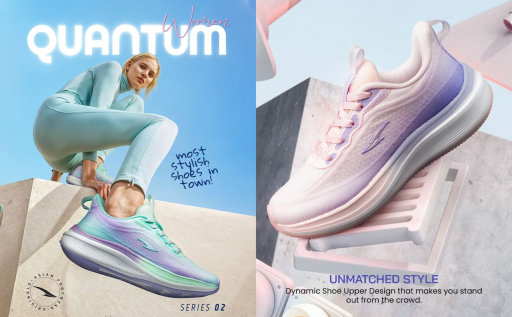 Walking shoe for women ideal for long walks.