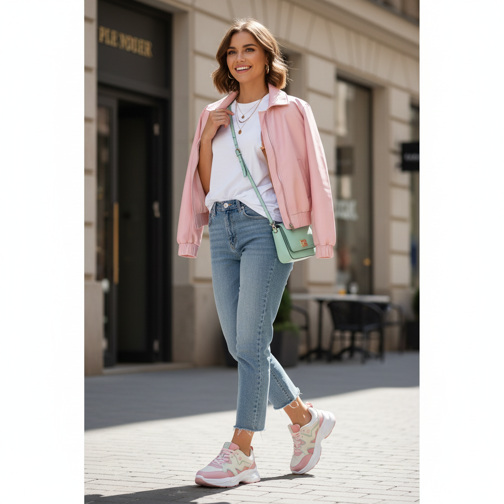 Chunky women's sneakers with trendy design.