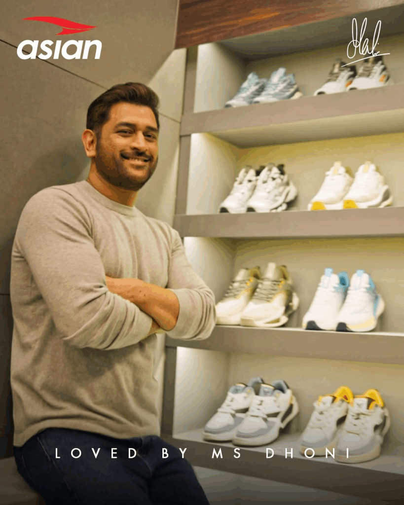 Asian Footwears Indian shoe brand.